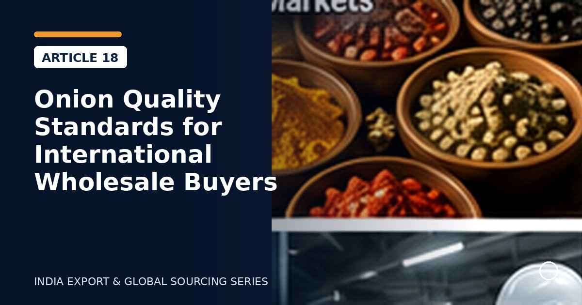 Onion Quality Standards for International Wholesale Buyers